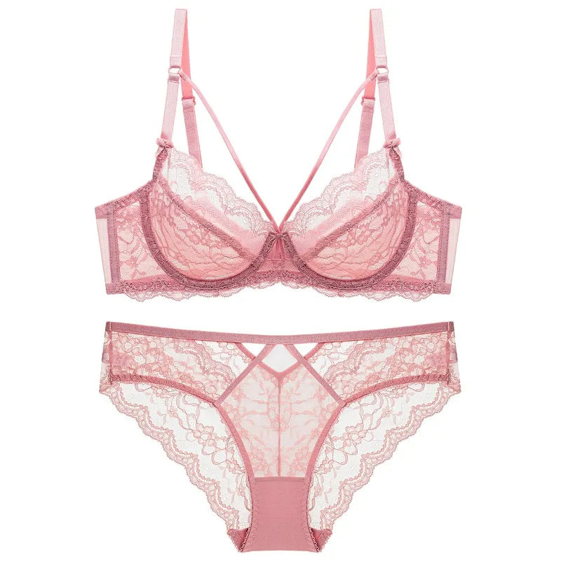 Sexy Lingerie Plus Size Women's Bra and Panty Set Sexy Lace