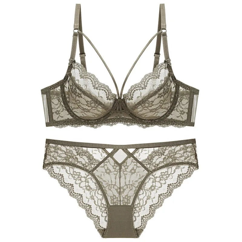 Sexy Lingerie Plus Size Women's Bra and Panty Set Sexy Lace