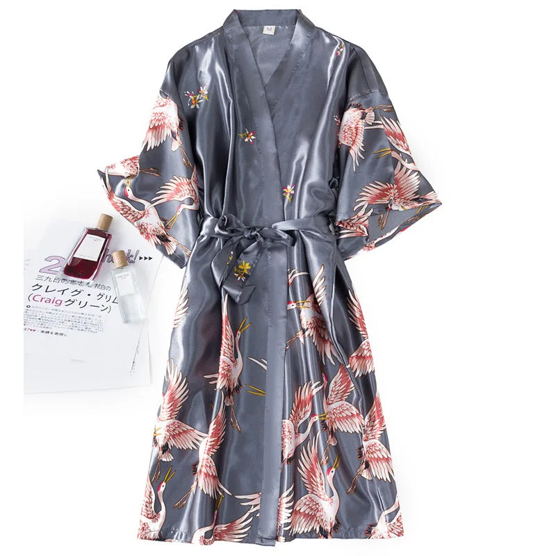 Silk Kimono Robe Gown Sets Sexy