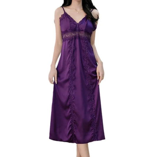 Female Long Twinset Robe Set Dress Sexy