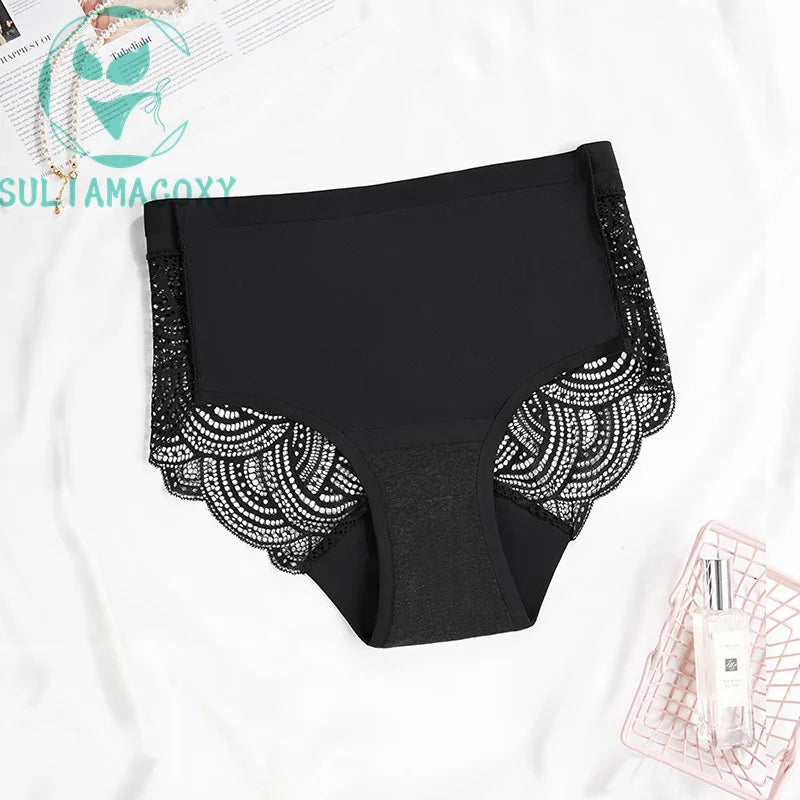 Lace Underwear - High-waisted Design for Plus Sizes