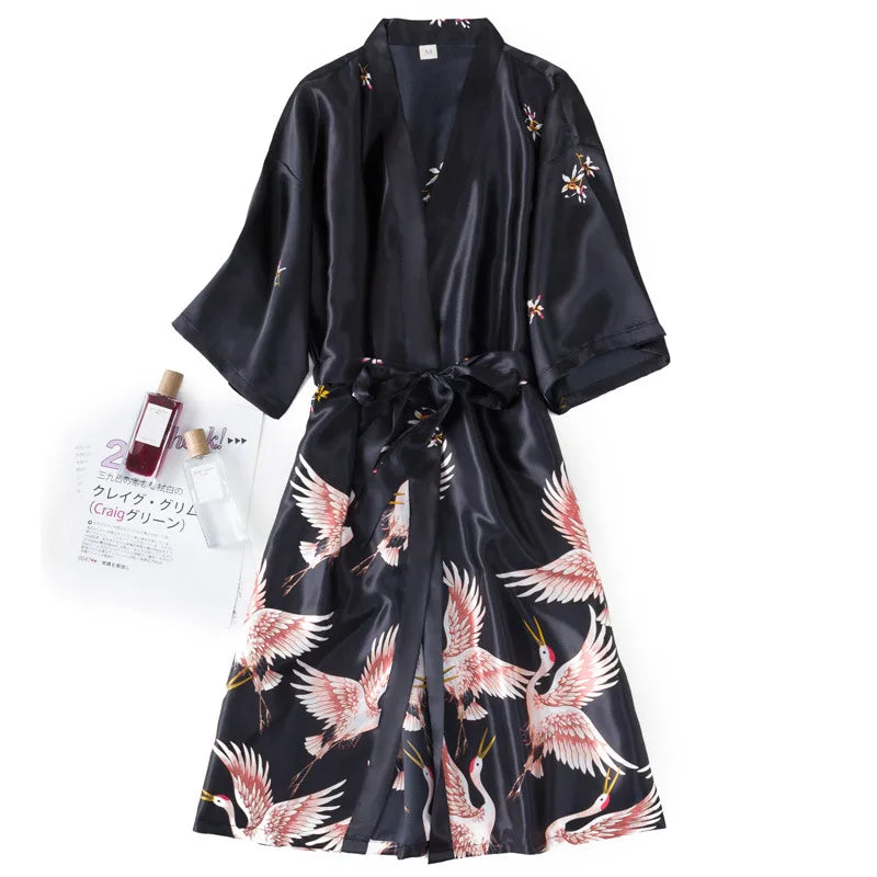 Silk Kimono Robe Gown Sets Sexy