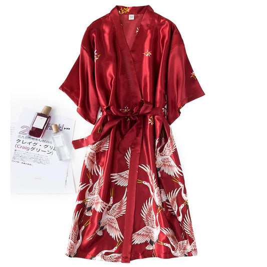 Silk Kimono Robe Gown Sets Sexy