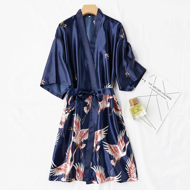 Silk Kimono Robe Gown Sets Sexy