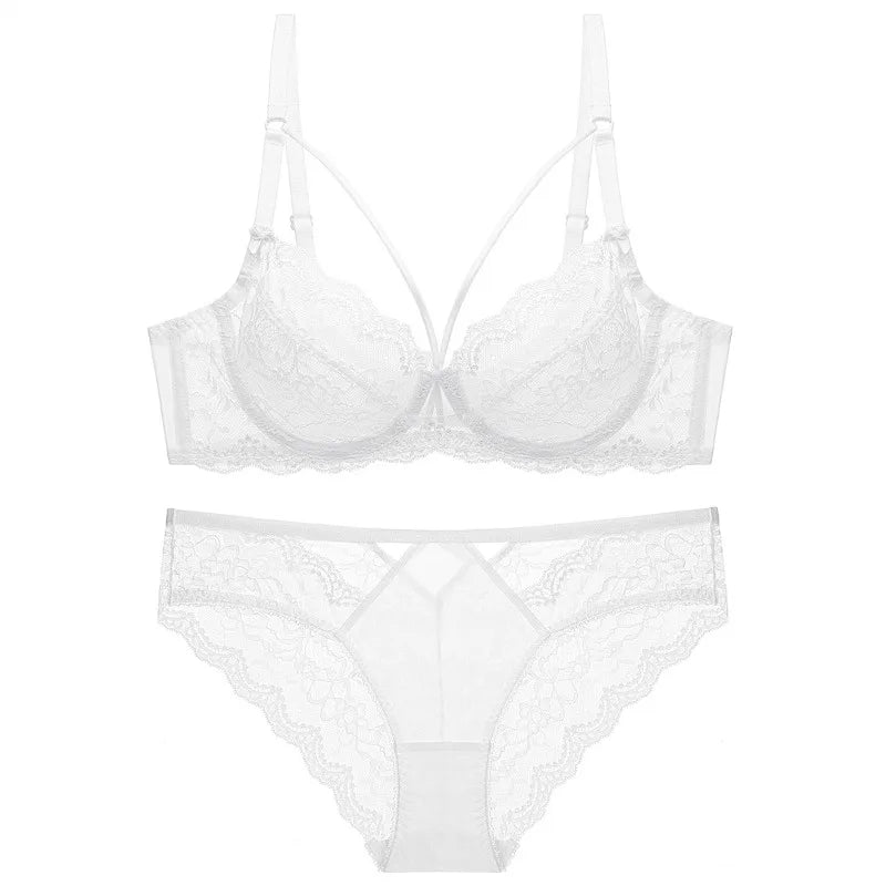 Sexy Lingerie Plus Size Women's Bra and Panty Set Sexy Lace