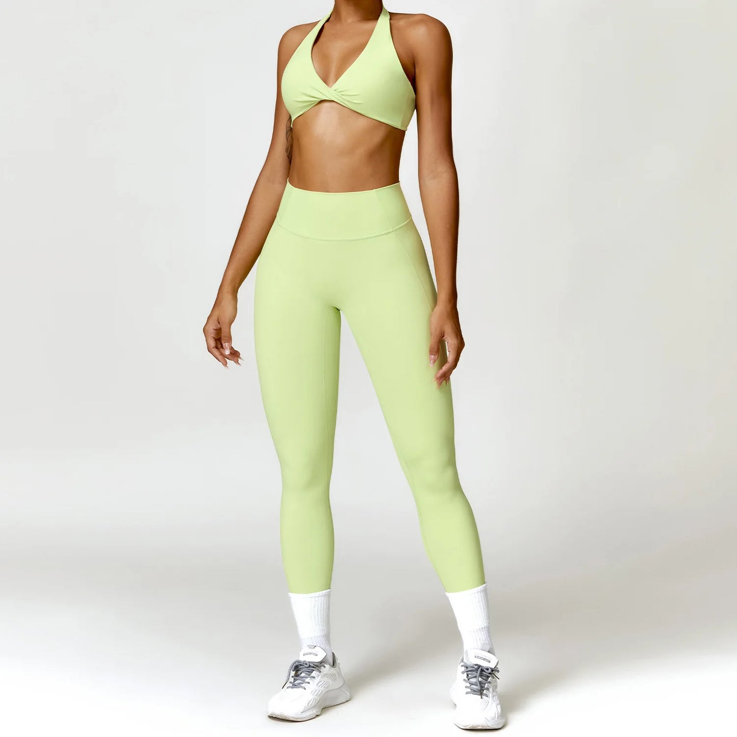 FUBEIKE 2 Pieces Set Pink Women's Yoga Suits Running Workout Clothes