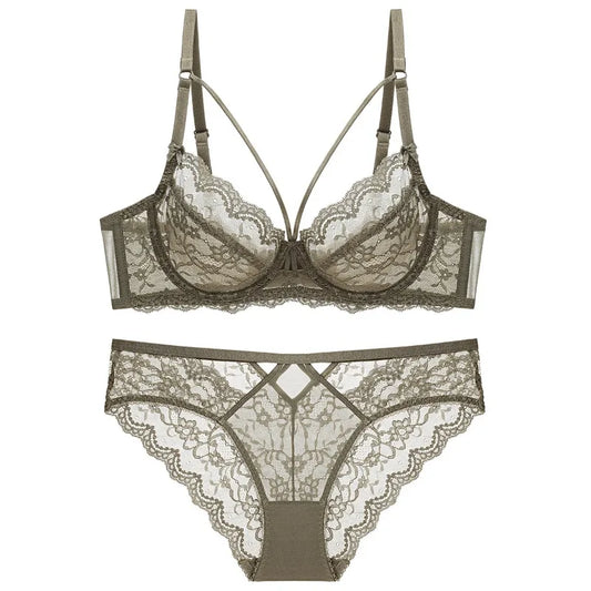 Sexy Lingerie Plus Size Women's Bra and Panty Set Sexy Lace