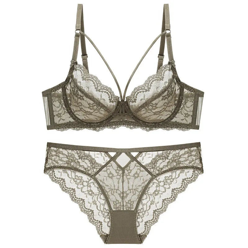 Sexy Lingerie Plus Size Women's Bra and Panty Set Sexy Lace