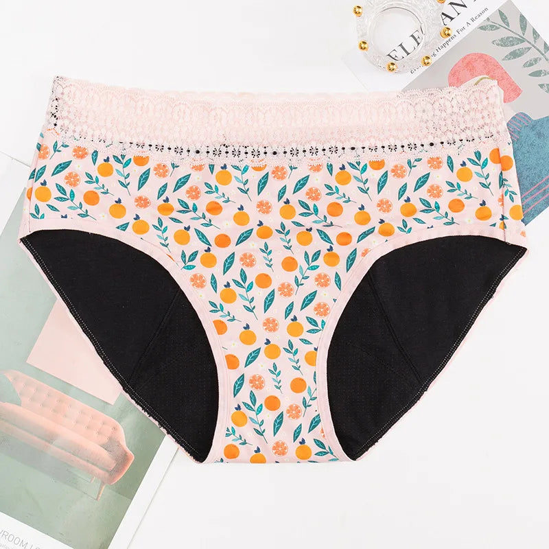 Women's Seamless Physiological Underwear 4-Layer Leak-Proof Menstrual Period Panties Breathable Antibacterial Menstrual Briefs