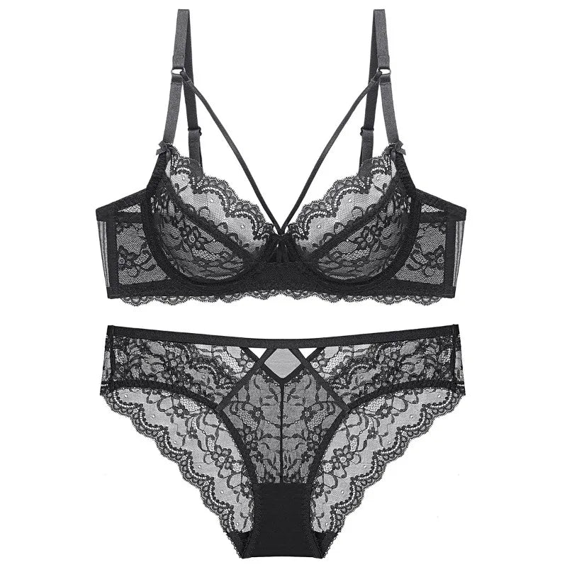 Sexy Lingerie Plus Size Women's Bra and Panty Set Sexy Lace